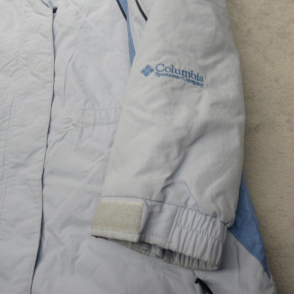 Columbia Jacket Women Large Light Blue Insulated Ski Winter Warm Waterproof Snow - Picture 2 of 13